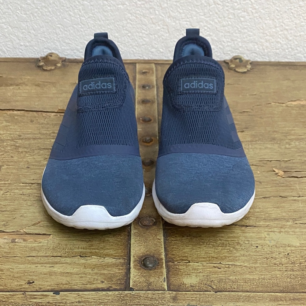 Adidas Cloudfoam Slip On Sneakers Navy Size 7 Trustfeet Arch Support